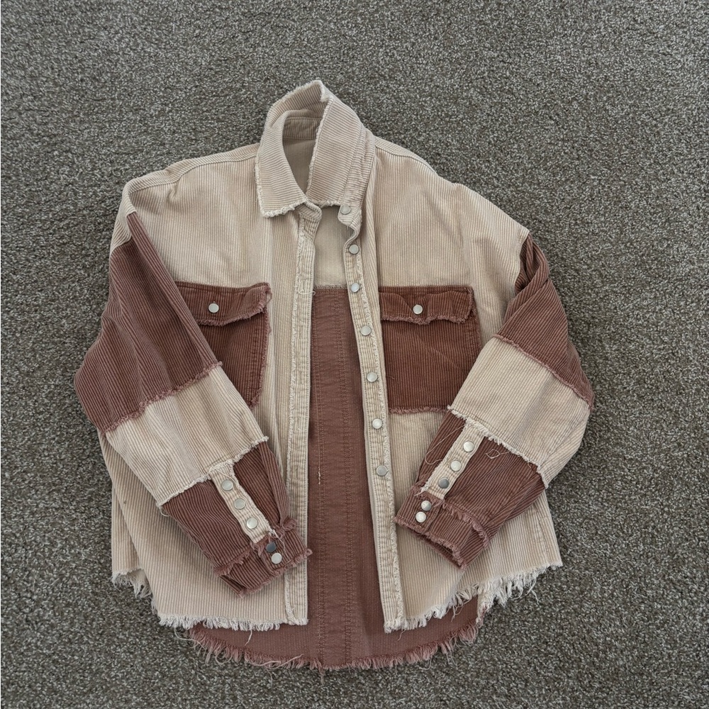 POL Corduroy Jacket in Cream